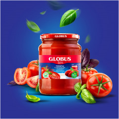 Томаты в томатном соке с базиликом - Фото 1