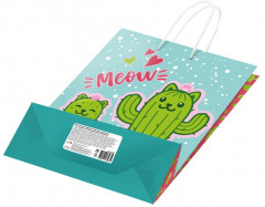 Пакет подарочный «Кактус-котик» - Фото 3