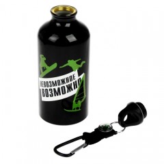 Турфляжка с карабином «Невозможное возможно» (500 мл) - Фото 3