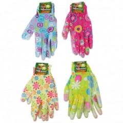 Перчатки садовые нейлон, латекс, размер 10, цвет в ассортименте - Фото 1