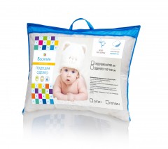 Подушка детская ("лебяжий пух", 40х60 см, чехол: поплин) - Фото 1