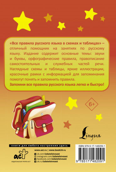 Все правила русского языка в схемах и таблицах
