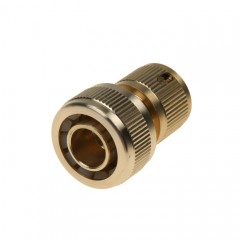 Коннектор 3/4" с аквастопом, цанга, латунь - Фото 1