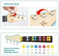 Игрушечная гавайская гитара (укулеле) «Рок-н-ролл» - Фото 7