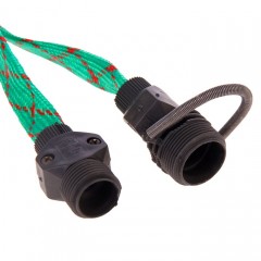 Шланг резиновый в текстильной оплетке 10 м, 1/2", поливочный пистолет металл, цвет в ассортименте - Фото 1