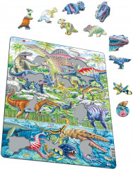 Пазл «Летающие, прыгающие и ныряющие динозавры» - Фото 1