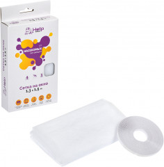 Сетка противомоскитная для окон (130х150 см) с крепежной лентой - Фото 2