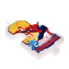 Свеча в торт «С днем рождения!», цифра 3, Человек-Паук - Фото 3