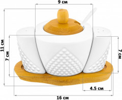 Сахарница с набором для специй «Ромбики» - Фото 1