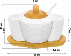 Сахарница с набором для специй «Кружево» - Фото 1