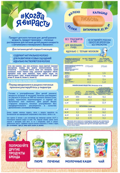 Печенье с бананом