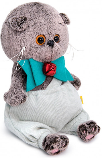 Игрушка мягкая «Басик Baby в шортиках и банте с колокольчиком»