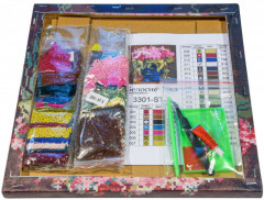 Мозаика алмазная «Букет в синей вазе» - Фото 2