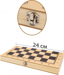 Игра настольная 3 в 1 «Шахматы, шашки и нарды» - Фото 2