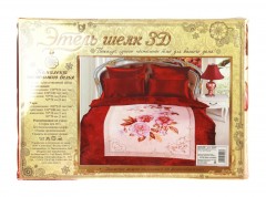 Комплект постельного белья 3Д «Жаклин» (евро, искусственный шелк, 2 наволочки 50х70 и 2 наволочки 70х70) - Фото 1