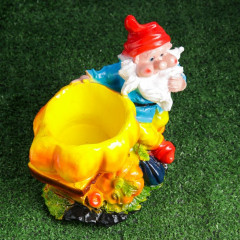 Кашпо фигурное «Гном с тыквой» - Фото 1