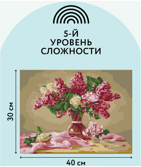 Картина по номерам «Букет сирени»