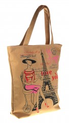 Сумка женская «Эйфелева башня», цвет бежевый - Фото 2