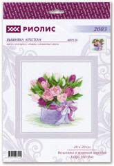 Набор для вышивания «Тюльпаны в шляпной коробке» - Фото 1