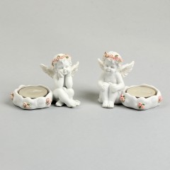 Сувенир «Ангелок в венке из роз у свечи» - Фото 1