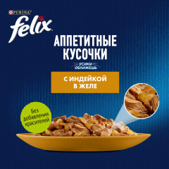 Корм для кошек «Аппетитные кусочки с индейкой в желе» - Фото 3