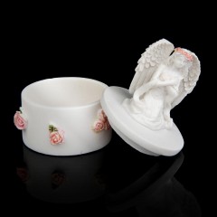 Шкатулка «Ангел-девушка в розовом венке - благословение» - Фото 3