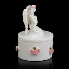 Шкатулка «Ангел-девушка в розовом венке - благословение» - Фото 2