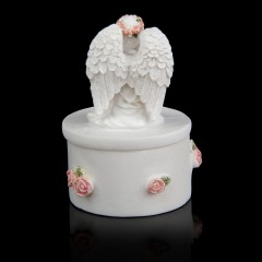 Шкатулка «Ангел-девушка в розовом венке - благословение» - Фото 1