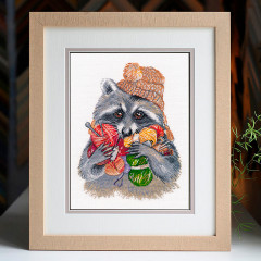 Набор для вышивания «Енот-рукодельник» - Фото 1