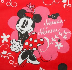 Простыня «Микки и Минни» (1,5 спальная, бязь, 150 х 214 см) - Фото 1
