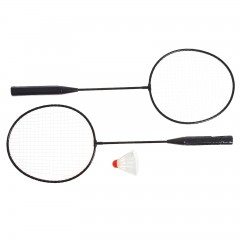 Бадминтон, набор 3 предмета: 2 металлические ракетки, волан, цвет в ассортименте - Фото 1