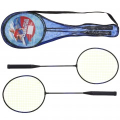 Бадминтон, набор 3 предмета: 2 металлические ракетки, чехол, цвет в ассортименте - Фото 2