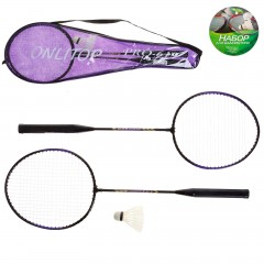 Бадминтон GREEN, набор 4 предмета: 2 металлические ракетки, волан, чехол, цвет в ассортименте - Фото 2