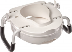 Сиденье-насадка для унитаза с поручнями и крышкой - Фото 5