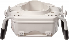 Сиденье-насадка для унитаза с поручнями и крышкой - Фото 6