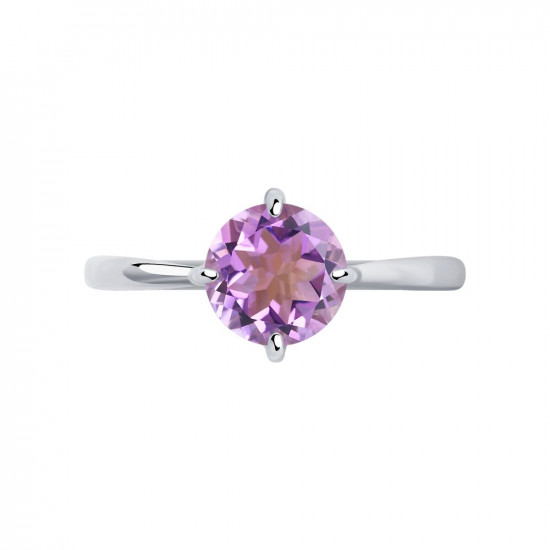 Кольцо из серебра с аметистом