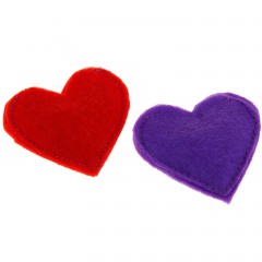 Игрушка фетровая с кошачьей мятой шуршащая «Сердце», цвет в ассортименте - Фото 1