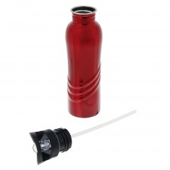Фляжка туристическая 750 мл с карабином «Милитари», красный - Фото 1