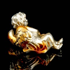 Сувенир  «Спящий ангел в крыльях» под бронзу с золотыми крыльями, в ассортименте - Фото 1