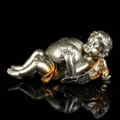 Сувенир «Спящий ангел с сердцем» под бронзу с золотыми крыльями, в ассортименте - Фото 5