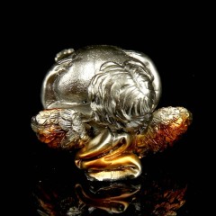 Сувенир «Спящий ангел с сердцем» под бронзу с золотыми крыльями, в ассортименте - Фото 3