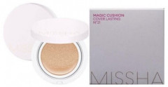 Кушон для лица тональный PA+++ SPF 50+ «Magic Cushion Cover Lasting», оттенок 21 Светло-бежевый - Фото 2