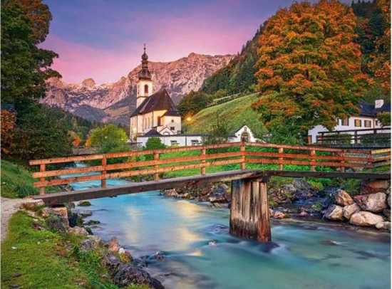 Пазлы «Закат в Рамзау»