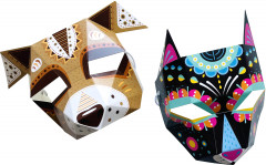 Набор для творчества «Маски полигональные Щенок и Кошечка» - Фото 13