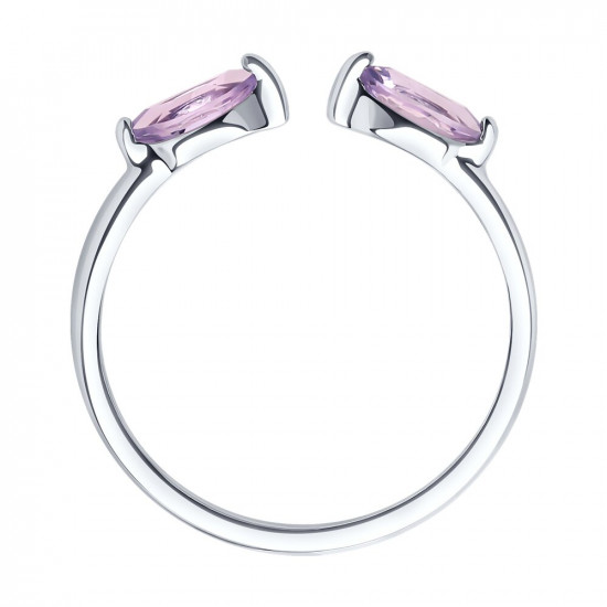 Кольцо из серебра с аметистами