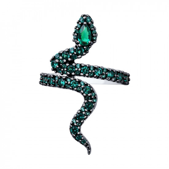 Кольцо из серебра с фианитами