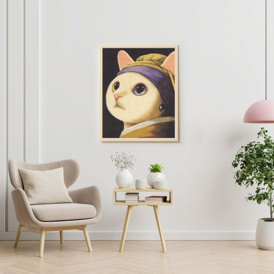 Картина по номерам «Кошка с жемчужной сережкой»