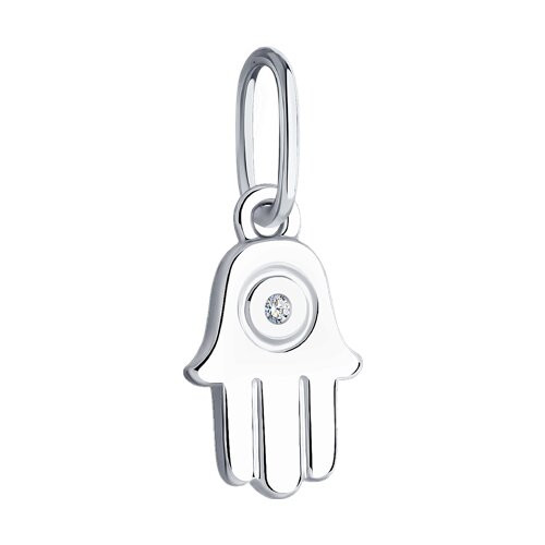 Подвеска из серебра с бриллиантом