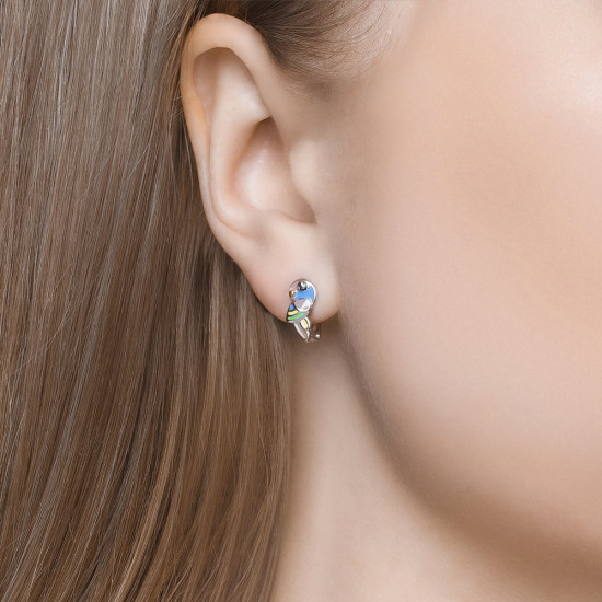 Серьги из серебра с эмалью