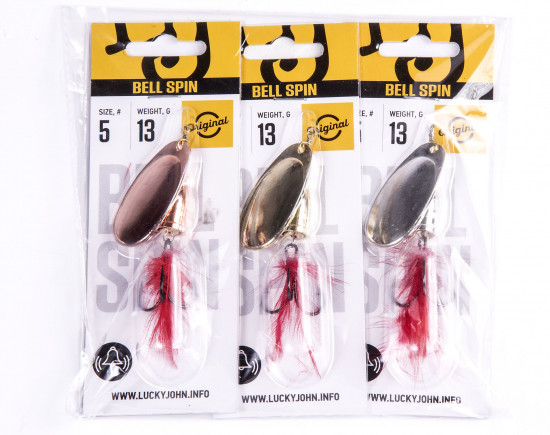 Набор блесен вращающихся «Bell Spin 05» C/G/S